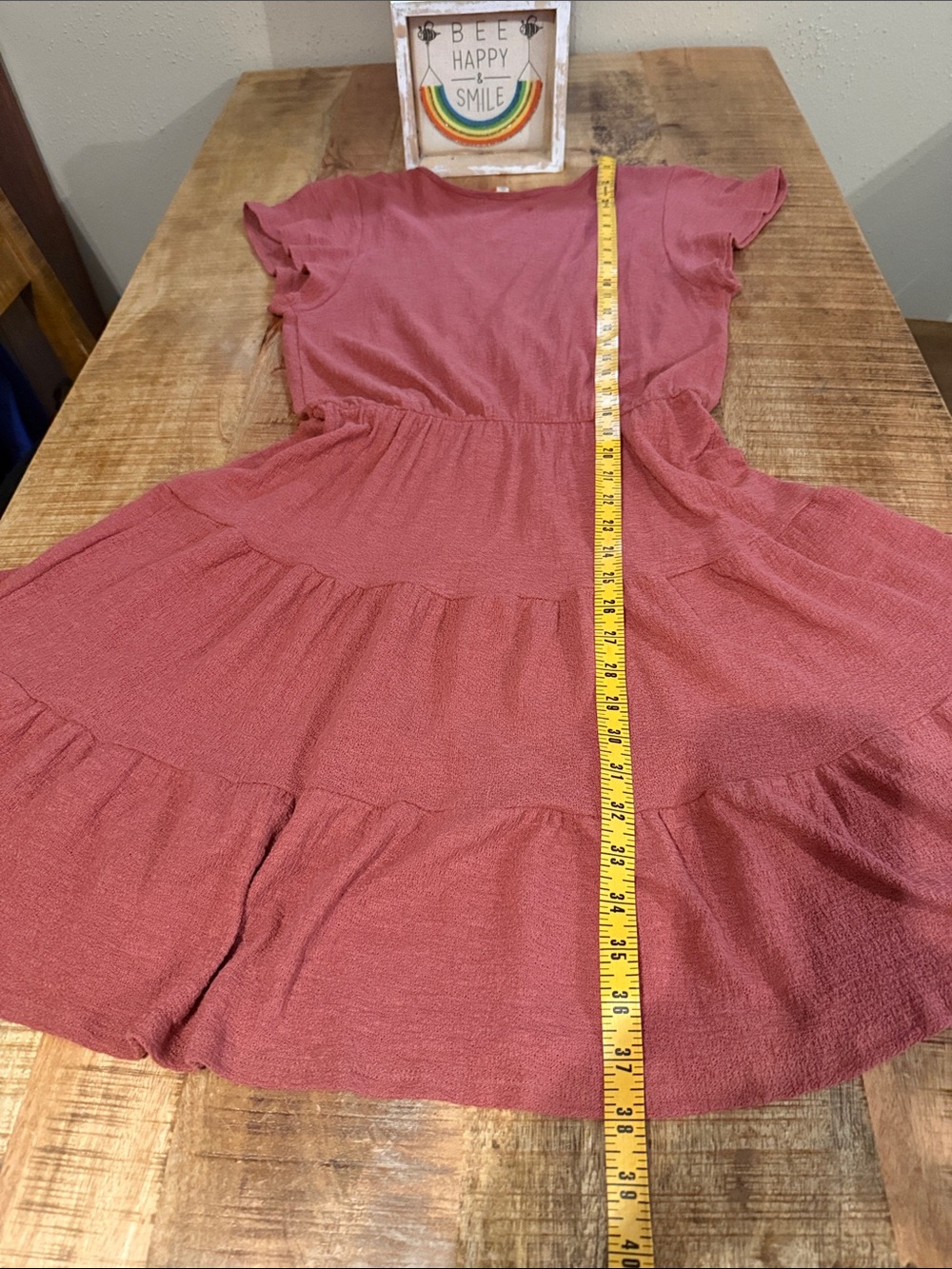 Women’s Tiered Wrap-Front Dress in a deep sienna color (pumpkin spice)NWT - Picture 5 of 7